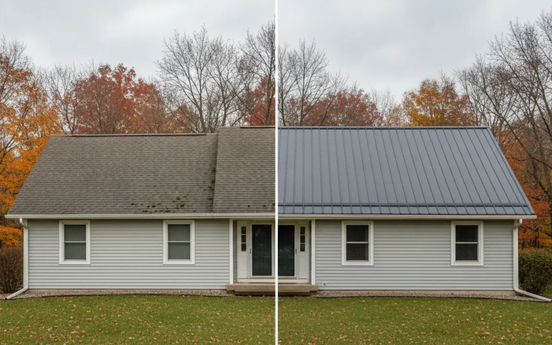 Asphalt Shingles vs. Metal Roofing in Michigan