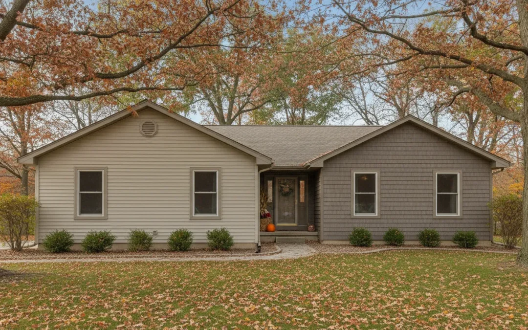 Michigan home exterior showing vinyl and fiber cement siding options