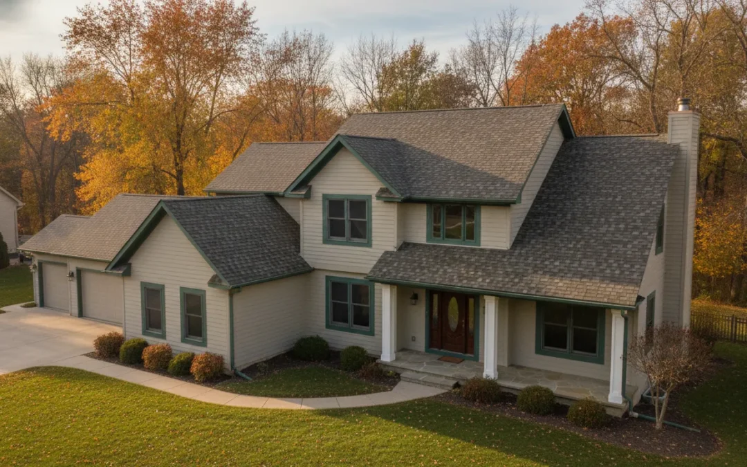 Michigan home with a visible asphalt shingle roof